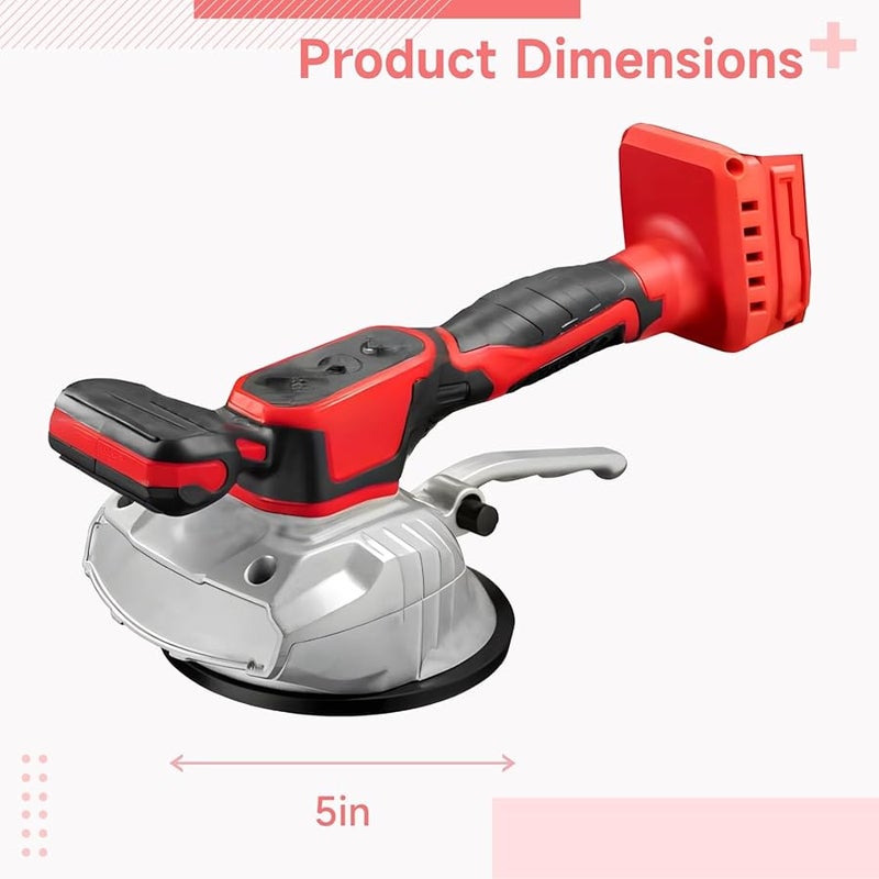 Cordless Tile Vibration Tool with 5 Suction Cups Ergonomic Handle 18V Battery Compatible - Image 5