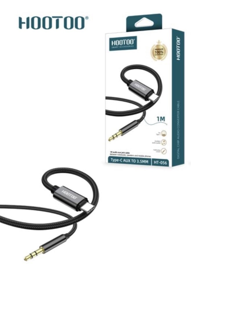 HooToo Type-C to AUX Audio Cable 1M Fabric / Hoto Brand  - Image 2