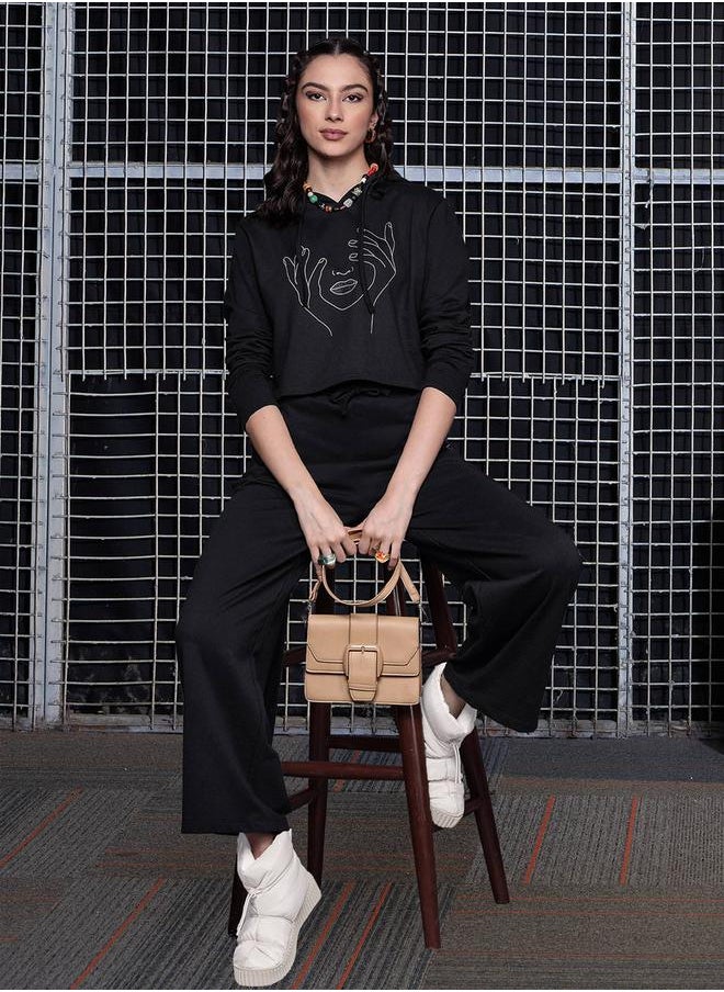 SASSAFRAS - Terry Track Pants with Drawstring Waistband by Styli - Image 1
