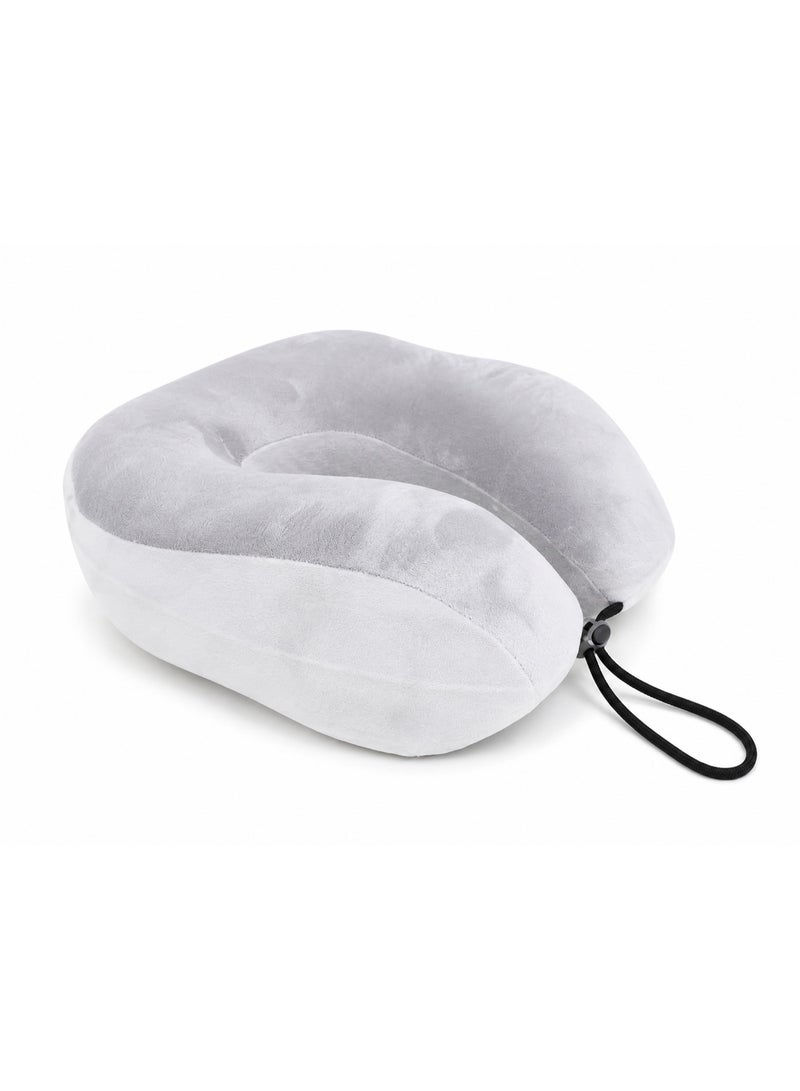 Premium Memory Foam Neck Support Pillow, Comfortable Neck Pillow with Soft Removable Washable Velvet Cover, Suitable for Travel, Airplane, Car and Everyday Use - Image 2
