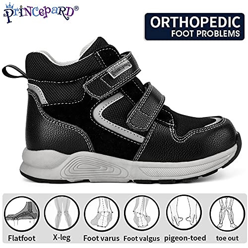 princepard Orthopedic Shoes for Toddlers and Kids, High-top Corrective Sneakers for Boys and Girls with Arch and Ankle Support, Non-Slip Soles - Image 2