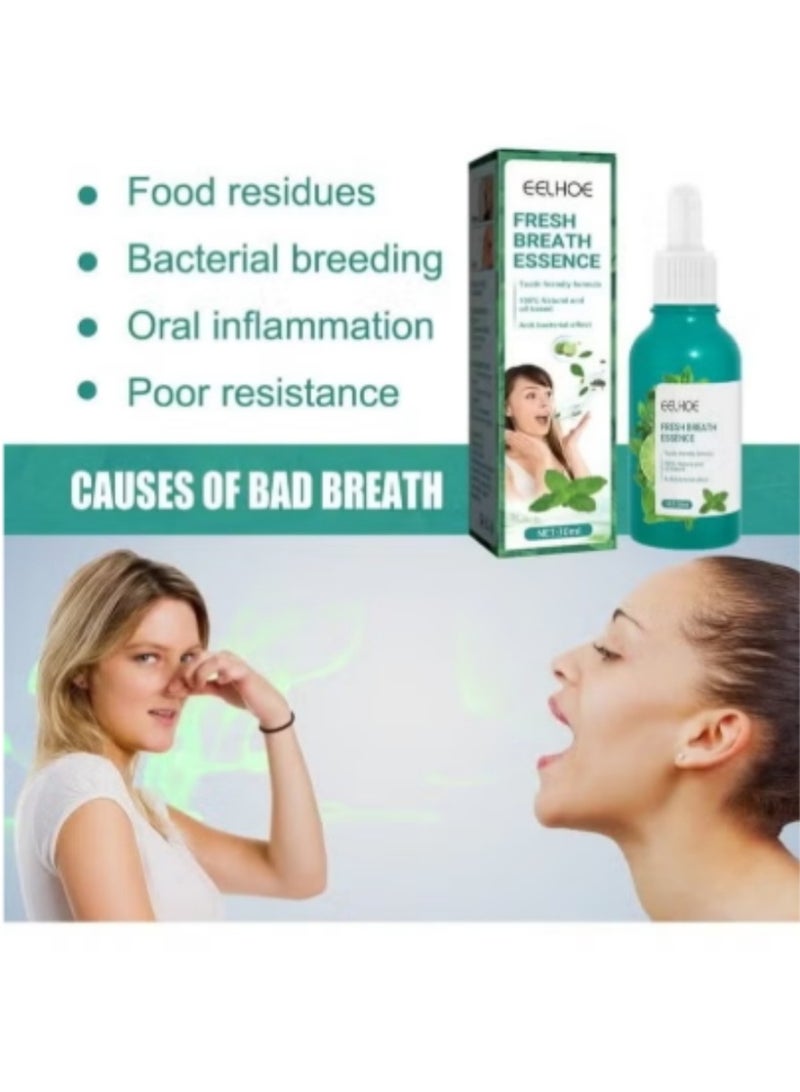 EELHOE Natural Fresh Breath Oral Care Essence, Specially for Adults. Quickly Remove Bad Breath, Eliminate Dry Mouth and Unpleasant Odor. Handy and Portable Fresh Breath Essence Serum, 30ml - Image 3