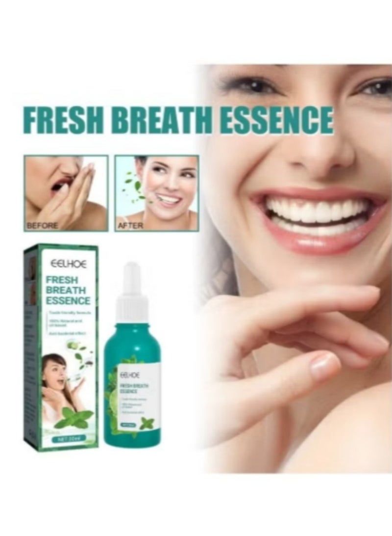 EELHOE Natural Fresh Breath Oral Care Essence, Specially for Adults. Quickly Remove Bad Breath, Eliminate Dry Mouth and Unpleasant Odor. Handy and Portable Fresh Breath Essence Serum, 30ml - Image 2