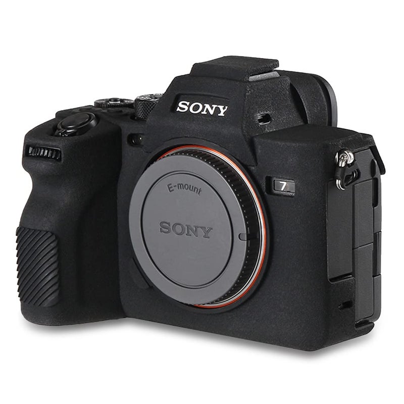 STSEETOP Camera Case for Sony A7RV A7R5- Protective Silicone DSLR Skin Cover, Detachable Cage, Shockproof, Dustproof (Black) - Image 1