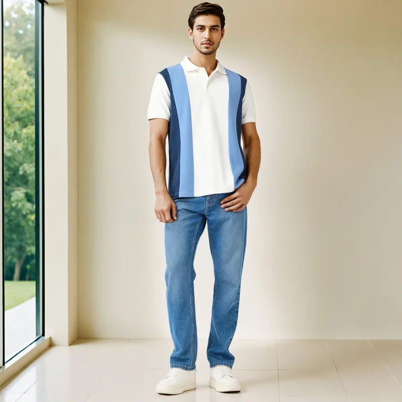 سبلاش فيڤ Colourblock Polo T-shirt