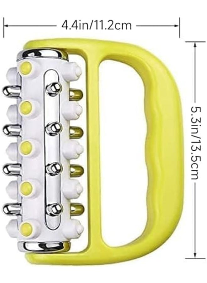 مُدَلِّك للسيليوليت بإصدار العضلات (أصفر)، مُعَلِّق تصريف اللمفاوي لإفراز الأنسجة للراحة الشخصية، أداة تدليك بالأعماق مُحمَلَة لرجال ونساء - Image 4