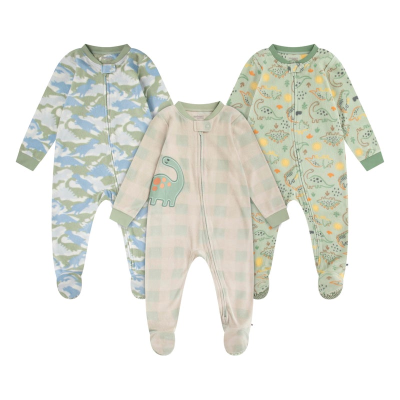 HUGGIES 3-Pack Footed Fleece Coverall - Image 1