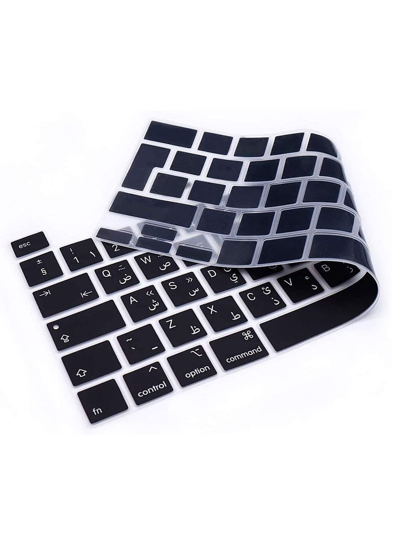 Ultra Thin Arabic Language Silicone Keyboard Cover for MacBook Pro 16in (Black)  - Image 3