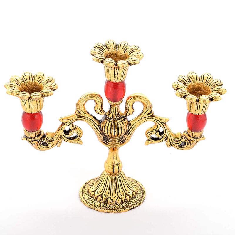 Houzzplus Unique Traditional Candle Tea Light Holder Decorative showpiece Rajasthani Handicraft Show Piece for Living Room 18 cm x 6 cm x 16 cm - Image 2