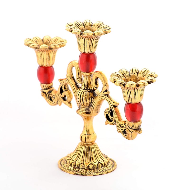 Houzzplus Unique Traditional Candle Tea Light Holder Decorative showpiece Rajasthani Handicraft Show Piece for Living Room 18 cm x 6 cm x 16 cm - Image 3
