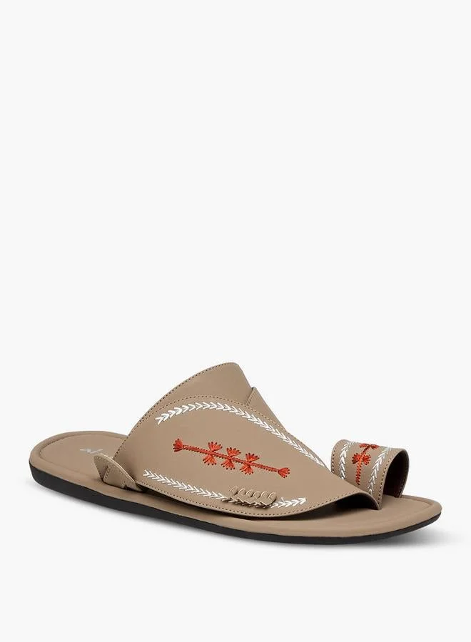 Al Waha Embroidered Slip-On Arabic Sandals