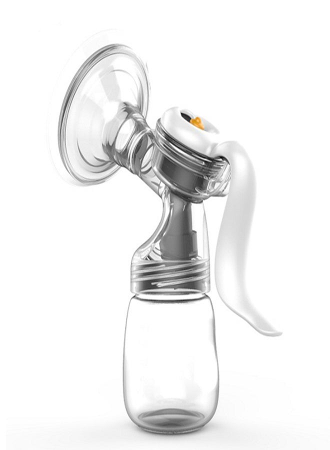 Doopser DSP-856 Manual Breast Pump Single Hand Breast Pump for Breastfeeding with 150ml Milk Bottle 110° Wide Angle Silicone Breast Shield - Image 1