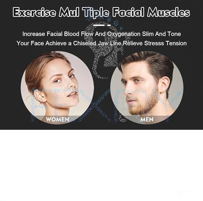 Bitrexup Bitrexup Premium Facial Exerciser Jawline Exerciser for Men and Women Tighten Tone Strengthen Target your jawline chin lips and cheekbones Foodgrade Silicone Sky Blue  - Image 4