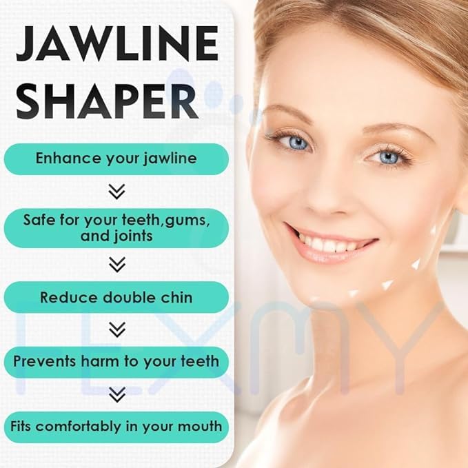 Bitrexup Bitrexup Premium Facial Exerciser Jawline Exerciser for Men and Women Tighten Tone Strengthen Target your jawline chin lips and cheekbones Foodgrade Silicone Sky Blue  - Image 3