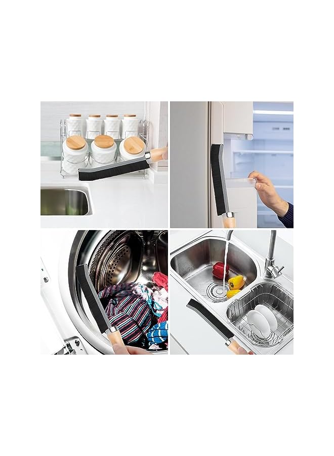 promass Hard Bristle Crevice Cleaning Brush, 3Pcs Thin Gap Cleaning Brush with Long Handle Cleaner Scrub Brush, Crevice Cleaning Brush Suitable for Corner, Window Track, Kitchen, Faucets, Tiles - Image 4