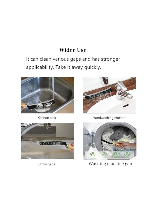 promass Hard Bristle Crevice Cleaning Brush, 3Pcs Thin Gap Cleaning Brush with Long Handle Cleaner Scrub Brush, Crevice Cleaning Brush Suitable for Corner, Window Track, Kitchen, Faucets, Tiles - Image 2