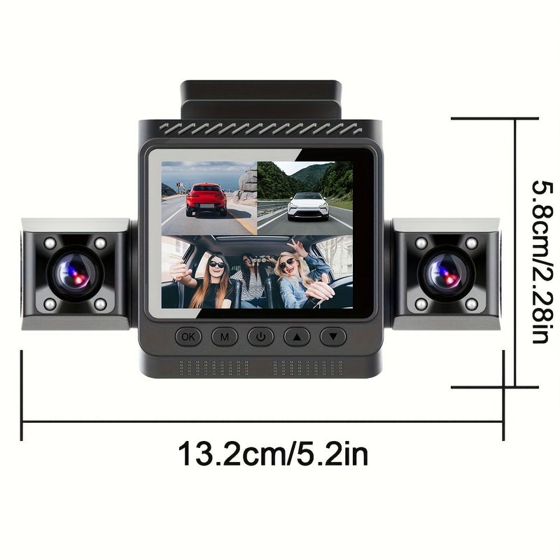 موديل سينداو 9720 كاميرا سيارة رباعية العدسة 1080P تسجيل أمامي خلفي يسار يمين - Image 2