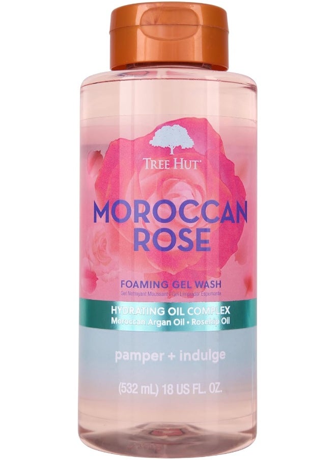 Tree Hut Moroccan Rose Nourishing & Moisturizing Foaming Gel Wash, 18 Oz.  - Image 1