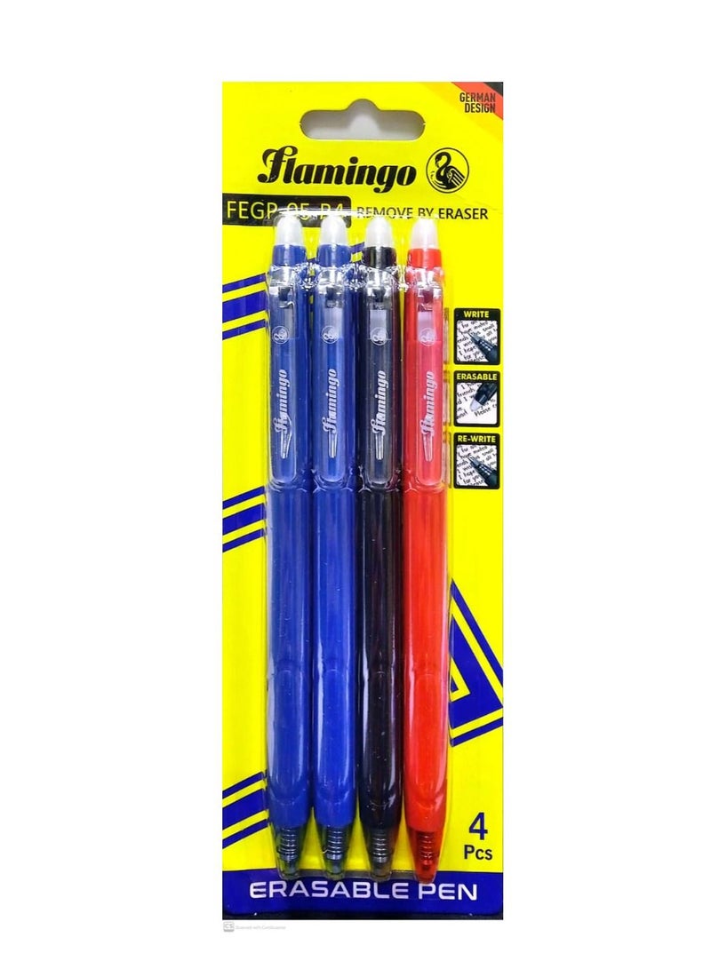 Flamingo 4 قطع أقلام قابلة للمسح - Image 2