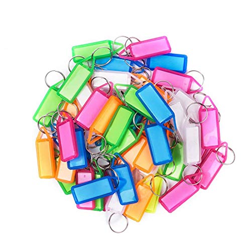 NSSP Assorted Color Key and Tag Label Keychain (Pack of-100) - Image 1