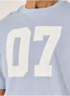 Styli Varsity Print Oversized T-Shirt and Shorts Co-Ords  - Image 3