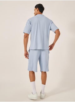 Styli Varsity Print Oversized T-Shirt and Shorts Co-Ords  - Image 4
