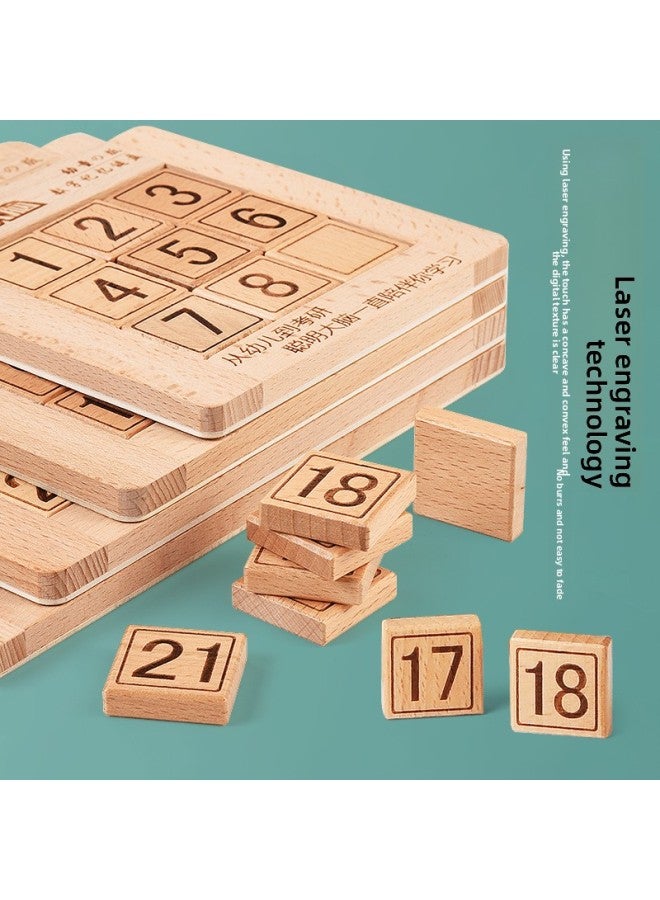 Digital Huarong Road Magnetic Ladder Children's Intelligence Toys Wooden Toys Strange Commodities Wholesale-Color:8 Pink Toddler Version - Image 5