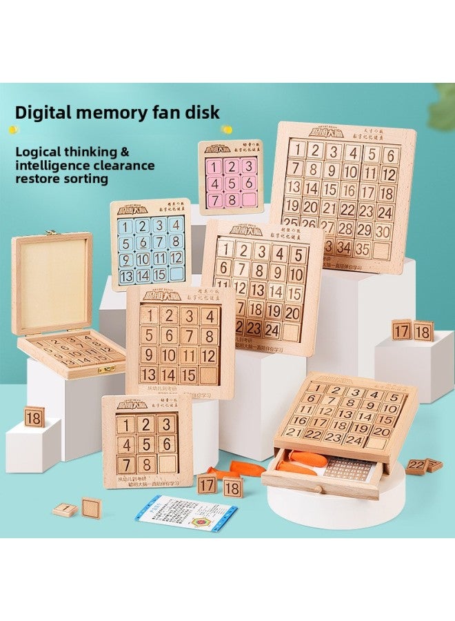 Digital Huarong Road Magnetic Ladder Children's Intelligence Toys Wooden Toys Strange Commodities Wholesale-Color:8 Pink Toddler Version - Image 2