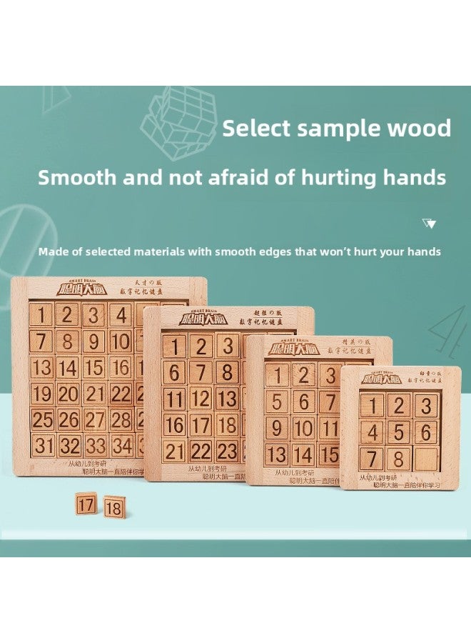 Digital Huarong Road Magnetic Ladder Children's Intelligence Toys Wooden Toys Strange Commodities Wholesale-Color:8 Pink Toddler Version - Image 4