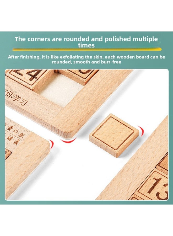 Digital Huarong Road Magnetic Ladder Children's Intelligence Toys Wooden Toys Strange Commodities Wholesale-Color:8 Pink Toddler Version - Image 3