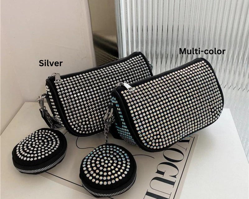 DOSYSO Crossbody Sling Bag Stylish With Pack of Combo Coin Pouch For Women Detachable Broad Strap Evening Clutch Handbags Girls Latest Ladies Side Purse For Party Wedding Wide Belt Shoulder - Image 5