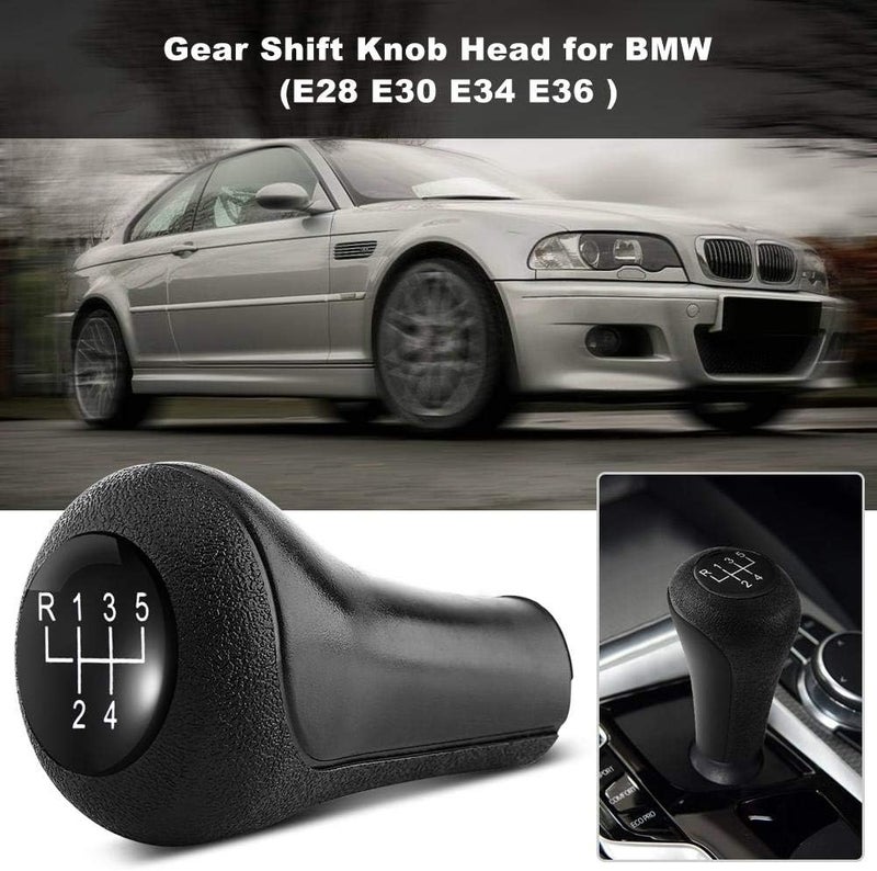 woobles 5 Speed Shift Knob, for E28 E30 E34 E36, Car Manual Gear Stick Head Non-Slip and Comfortable Shifting Knob Shifter Black - Image 2