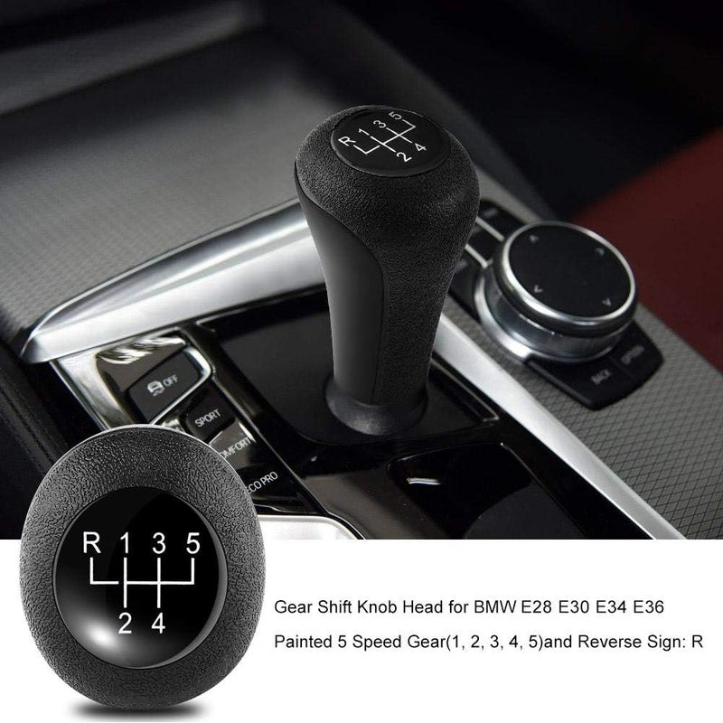 woobles 5 Speed Shift Knob, for E28 E30 E34 E36, Car Manual Gear Stick Head Non-Slip and Comfortable Shifting Knob Shifter Black - Image 3