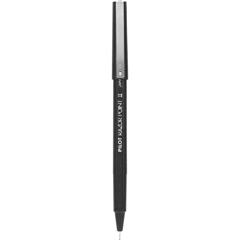 PILOT Razor Point II Fine Line Marker Stick Pens, Point (0.2mm) Black Ink, 12-Pack (11009) - Image 2