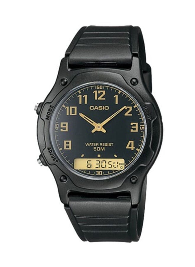 CASIO Casio Watch Men Analog Digital Black Dial Resin Band AW-49H-1BVDF.  - Image 1