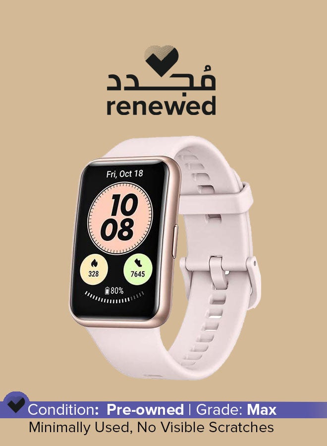 HUAWEI Renewed - Watch Fit New Smartwatch All-Day SpO2 Monitoring1 Long Battery Life Amoled Display 1.64Inch Sakura Pink - Image 1
