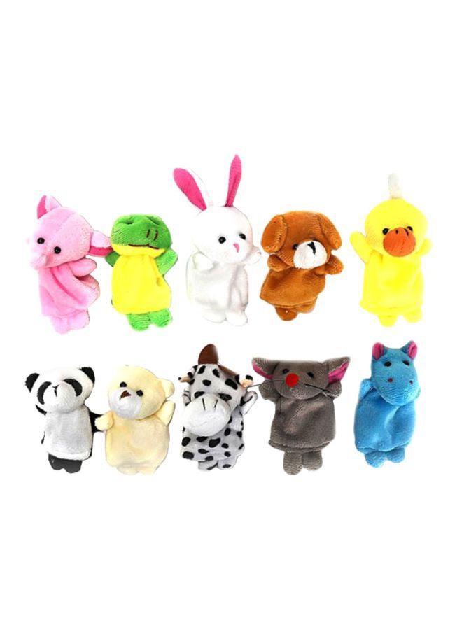 Set of 10 Animal Finger Puppet Plush Toys 7x3cm  - Image 1