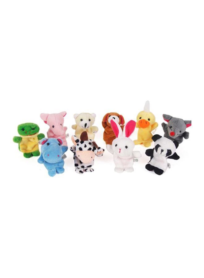 Set of 10 Animal Finger Puppet Plush Toys 7x3cm  - Image 3