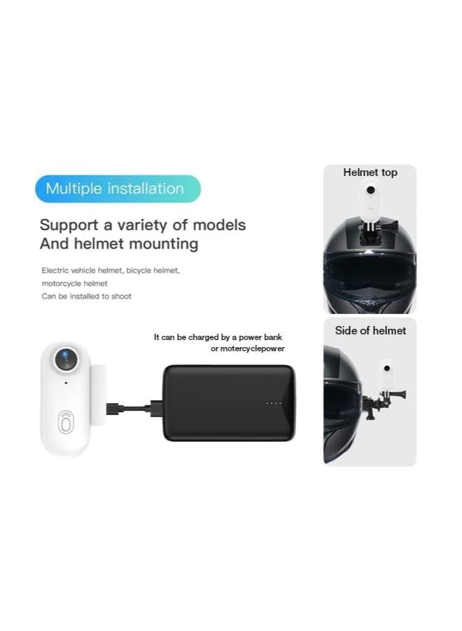 ريبنيو كاميرا الحركة  صغيرة وخفيفة الوزن محمولة ومتعددة الاستخدامات رؤية بدون استخدام اليدين يمكن تركيبها في أي مكان مثبتة حامل حركة متعدد الوظائف مقاومة للماء للسفر والرياضة والتدوين المرئي - Image 3