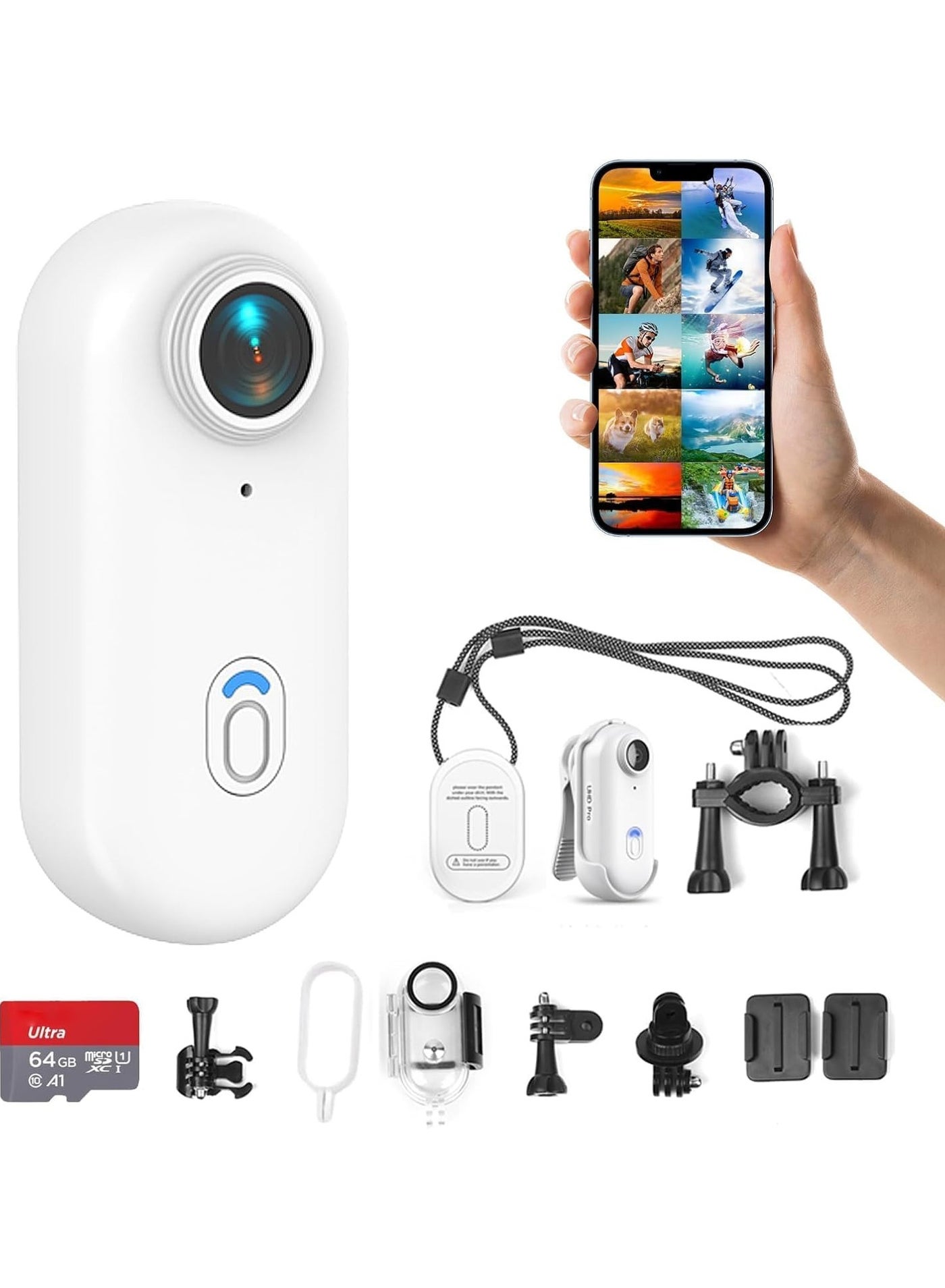 REBENUO REBENUO Action Camera Small And Lightweight Portable And Versatile Viewing Can Mounted Anywhere Multifunctional Motion Mount Waterproof For Travel Sports And Vlogging Z472973BD03143605DED0Z