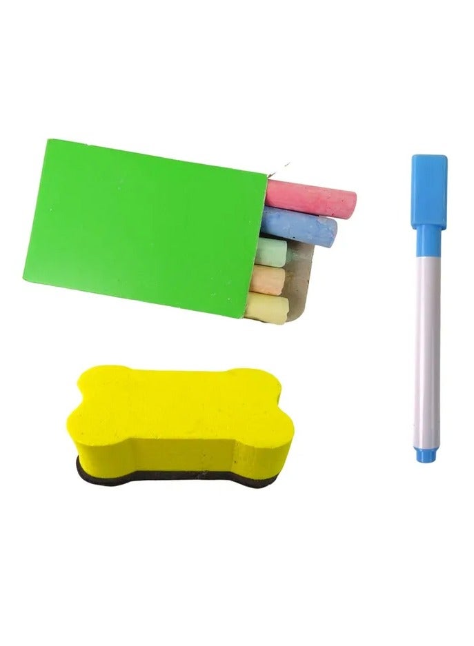 Wooden Art Easel for Kids, Kids Easel Double Sided Easel Standing, 4 in 1 White Board & Magnetic Drawing Board & Tabletop Easel, Dry Erase White Board & Paper Roll Paint Art Set for Kids - Image 3