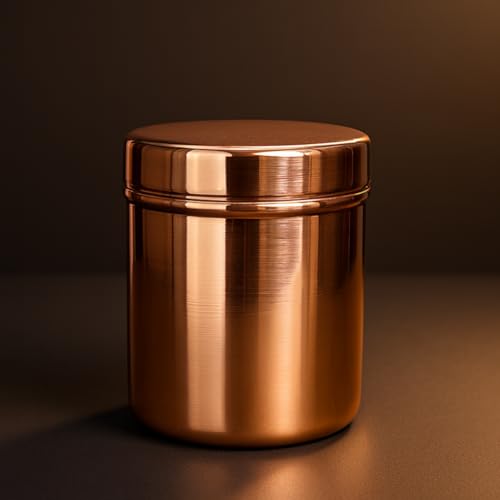 Vintageware® Handmade Copper Jar with Lid | Small Container for Kitchen Storage, Dry Fruits, Ghee, and Pooja Essentials | Elegant Jar for Gifting & Home Décor – 200ml - Image 3