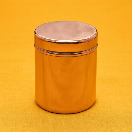 Vintageware® Handmade Copper Jar with Lid | Small Container for Kitchen Storage, Dry Fruits, Ghee, and Pooja Essentials | Elegant Jar for Gifting & Home Décor – 200ml - Image 4