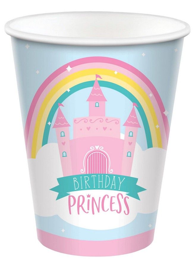 Amscan Princess Castle Birthday Paper Cups 9 Oz. ; Multicolor ; 8 Pcs. - Image 2