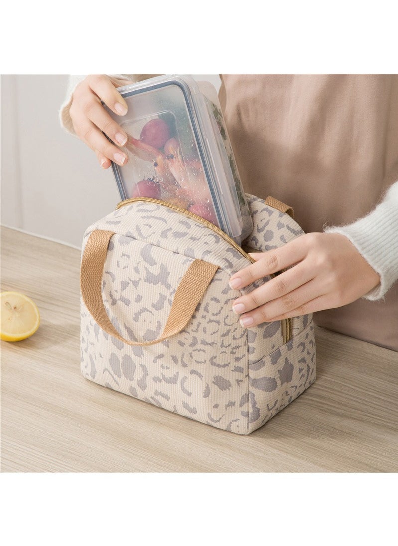 Ssovi New High-grade Textured Insulation Lunch Bag for Men Women Kids with Strap Handles, Thickened Waterproof Portable Lunch Bag, for Work School Picnic Outing Lunch Box Bag  - Image 2