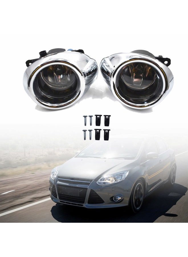 ANTUKO 2Pcs Clear Lens Driving Fog Lights with Bulbs Replacement for 2012-2014 Focus S / SE / SEL / Titanium models - Image 1