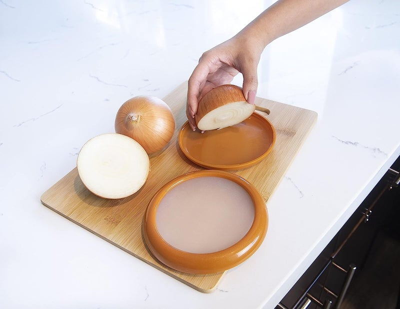 Joie Onion Stretch Pod  Keep Onions Fresh Longer  Refrigerator Storage  Produce Organization  Orange  Pack of 2 - Image 3