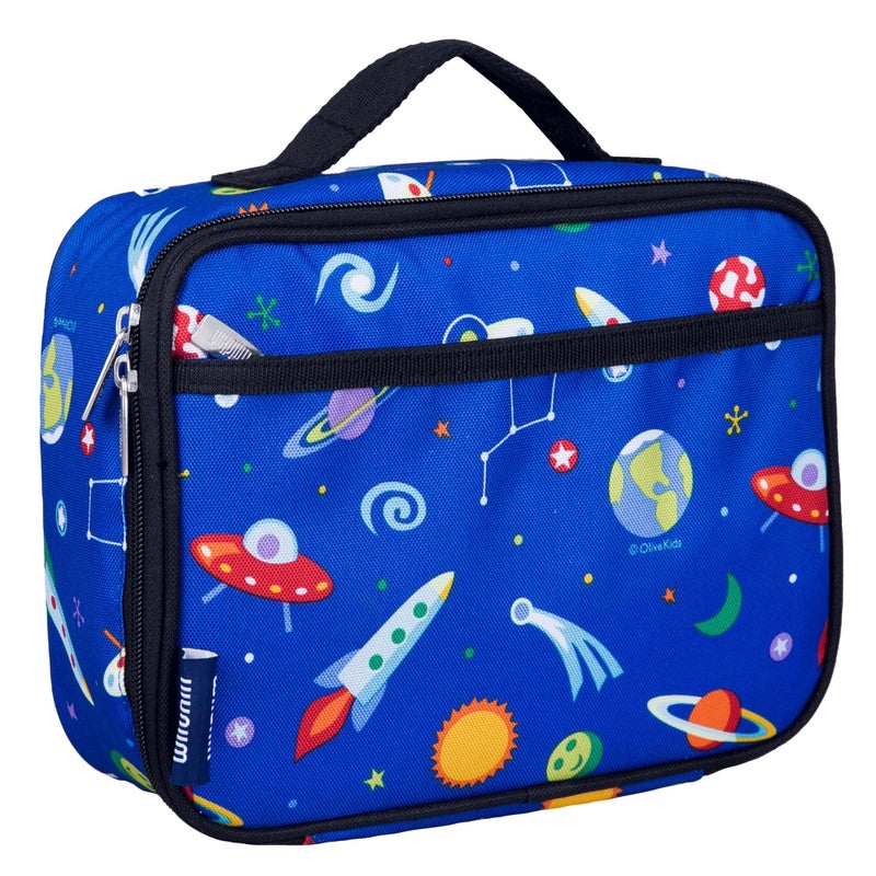 Wildkin Kids Insulated Lunch Box Bag for Boys & Girls, Reusable Kids Lunch Box is Perfect for Early Elementary Daycare School Travel, Ideal for Hot or Cold Snacks & Bento Boxes (Out of this World) - Image 1