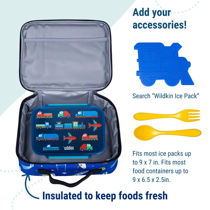 Wildkin Kids Insulated Lunch Box Bag for Boys & Girls, Reusable Kids Lunch Box is Perfect for Early Elementary Daycare School Travel, Ideal for Hot or Cold Snacks & Bento Boxes (Out of this World) - Image 5