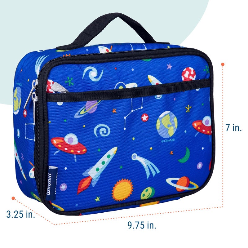 Wildkin Kids Insulated Lunch Box Bag for Boys & Girls, Reusable Kids Lunch Box is Perfect for Early Elementary Daycare School Travel, Ideal for Hot or Cold Snacks & Bento Boxes (Out of this World) - Image 4